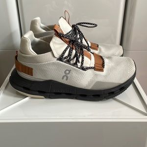On Cloudnova White/Pecan women’s size 6.5/37.5